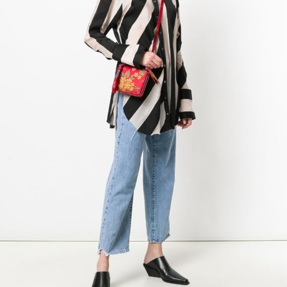 MARQUES'ALMEIDA Jacquard Shoulder Bag Red - Picture 4 of 13